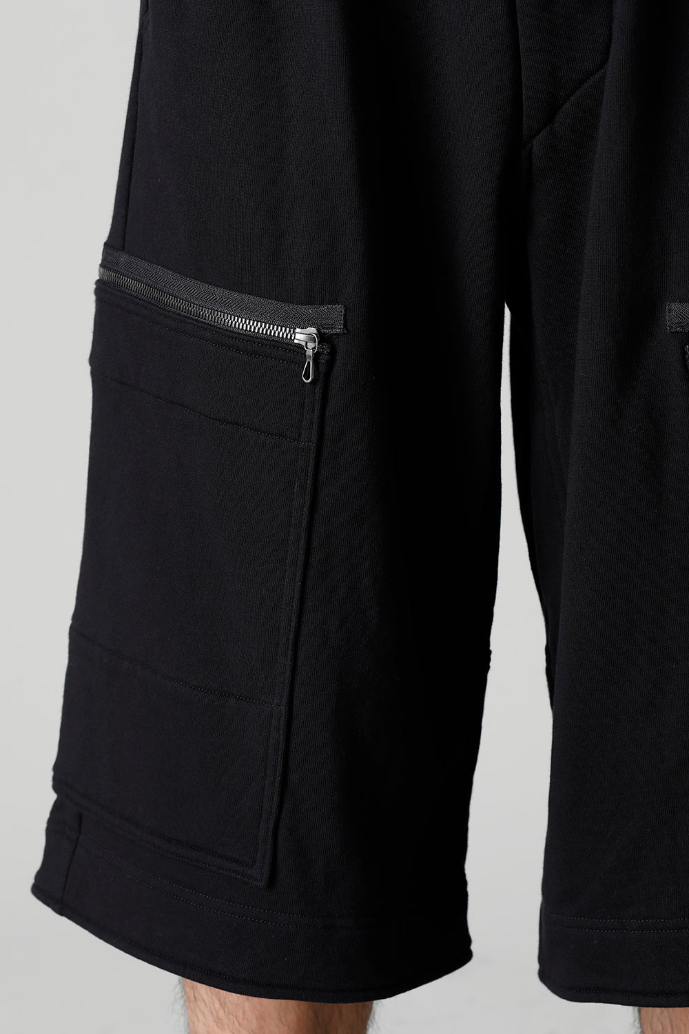 Cotton Sweat Cargo Shorts Black