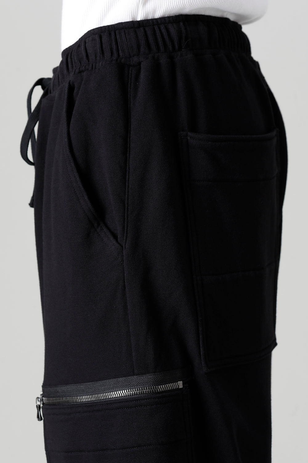 Cotton Sweat Cargo Shorts Black