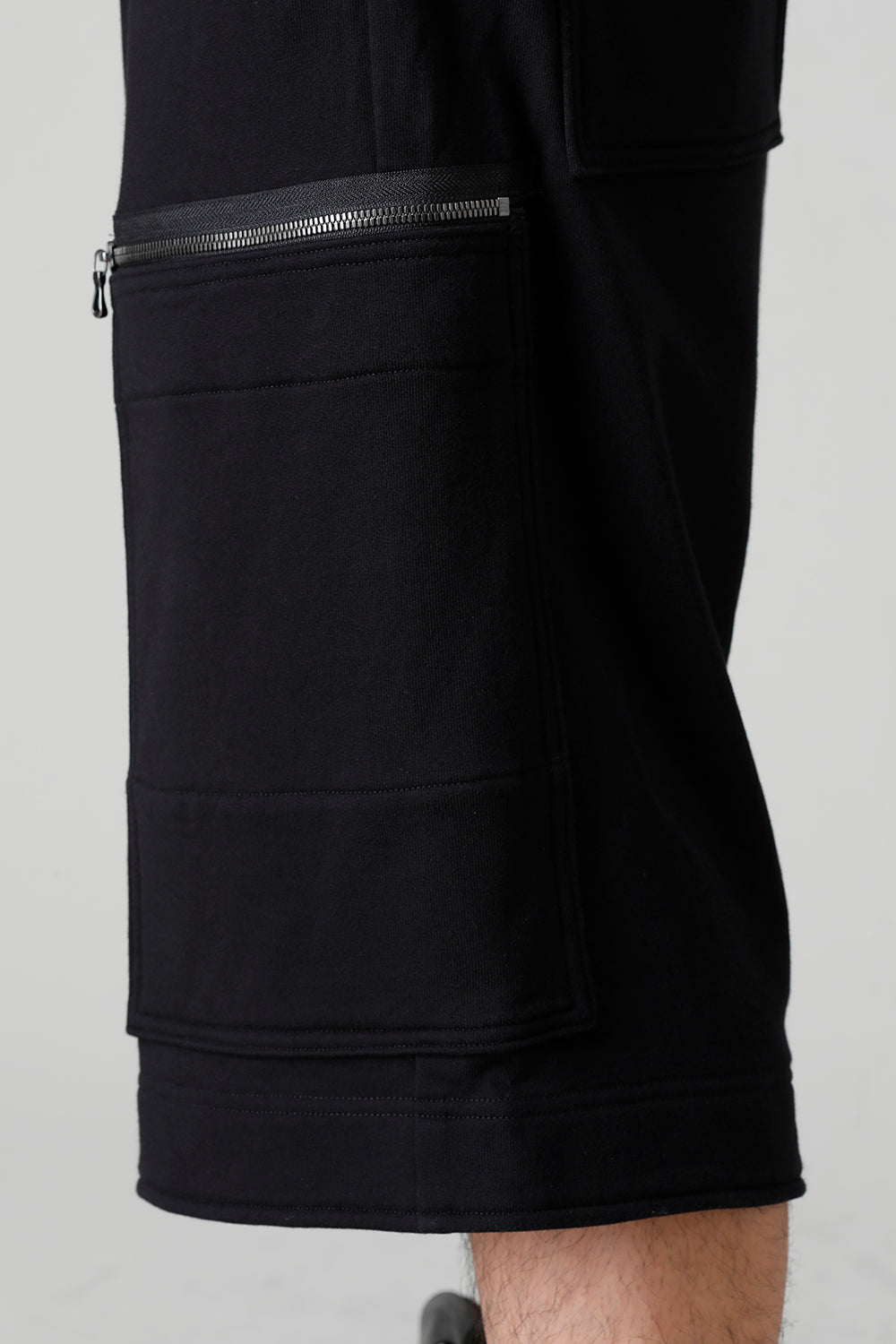 Cotton Sweat Cargo Shorts Black