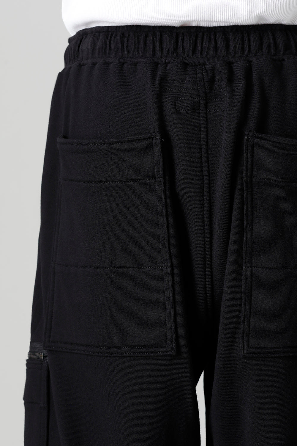 Cotton Sweat Cargo Shorts Black