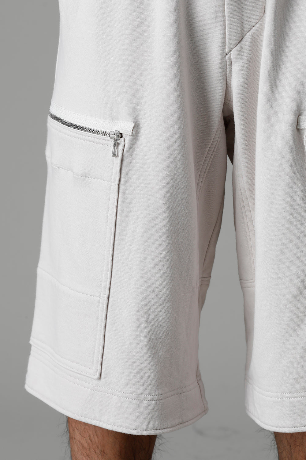 Cotton Sweat Cargo Shorts Plaster