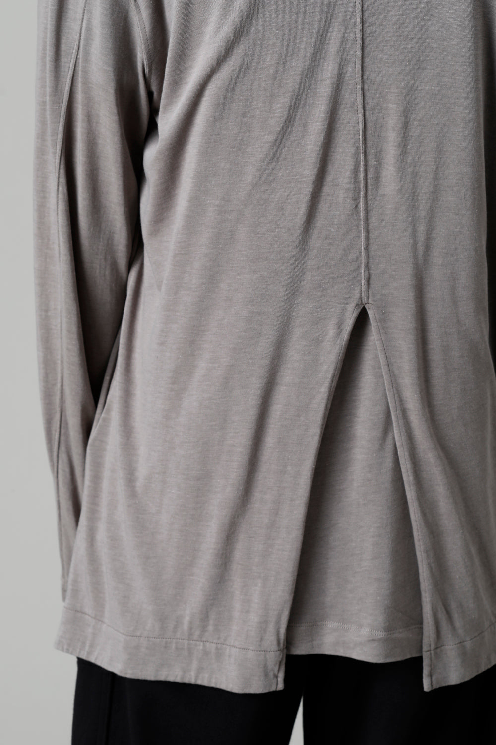 Cotton/Cupro Jersey Drape Cardigan Gray