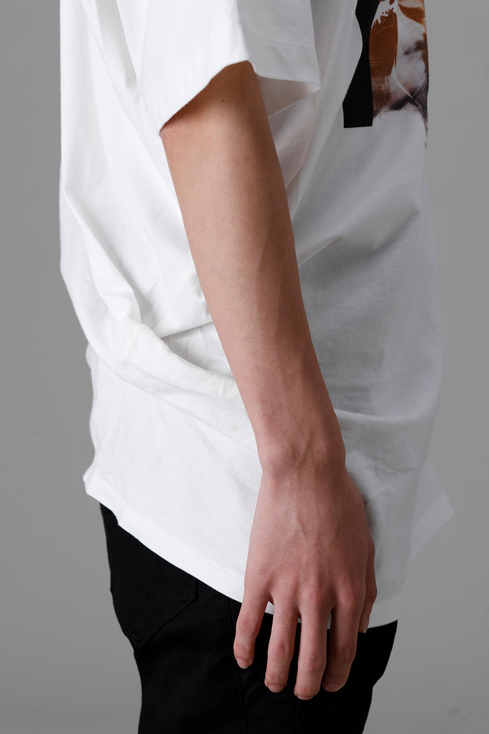 Cotton Jersey Drape SS T-Shirts Off White