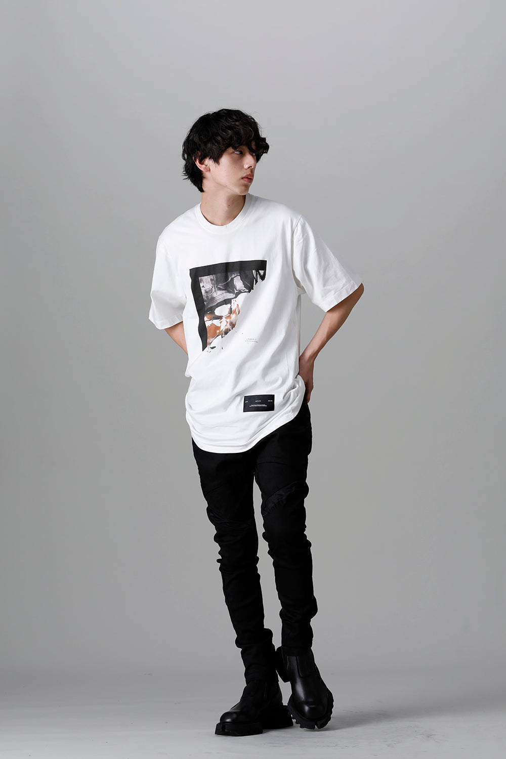 Cotton Jersey Drape SS T-Shirts Off White