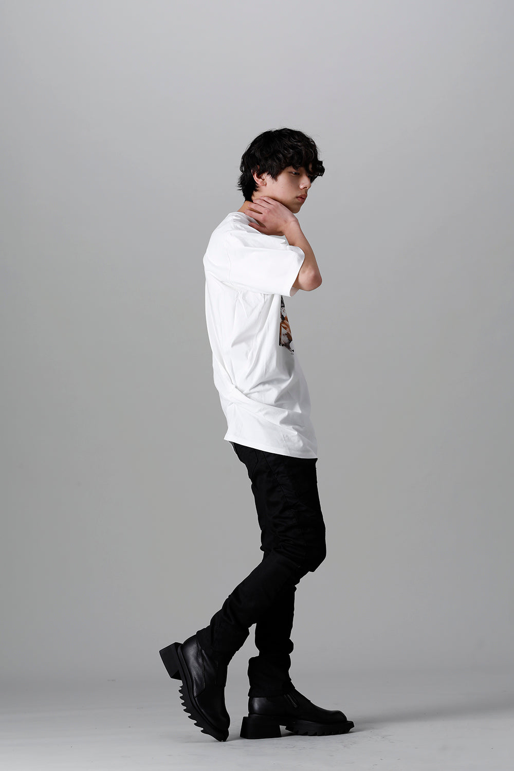 Cotton Jersey Drape SS T-Shirts Off White