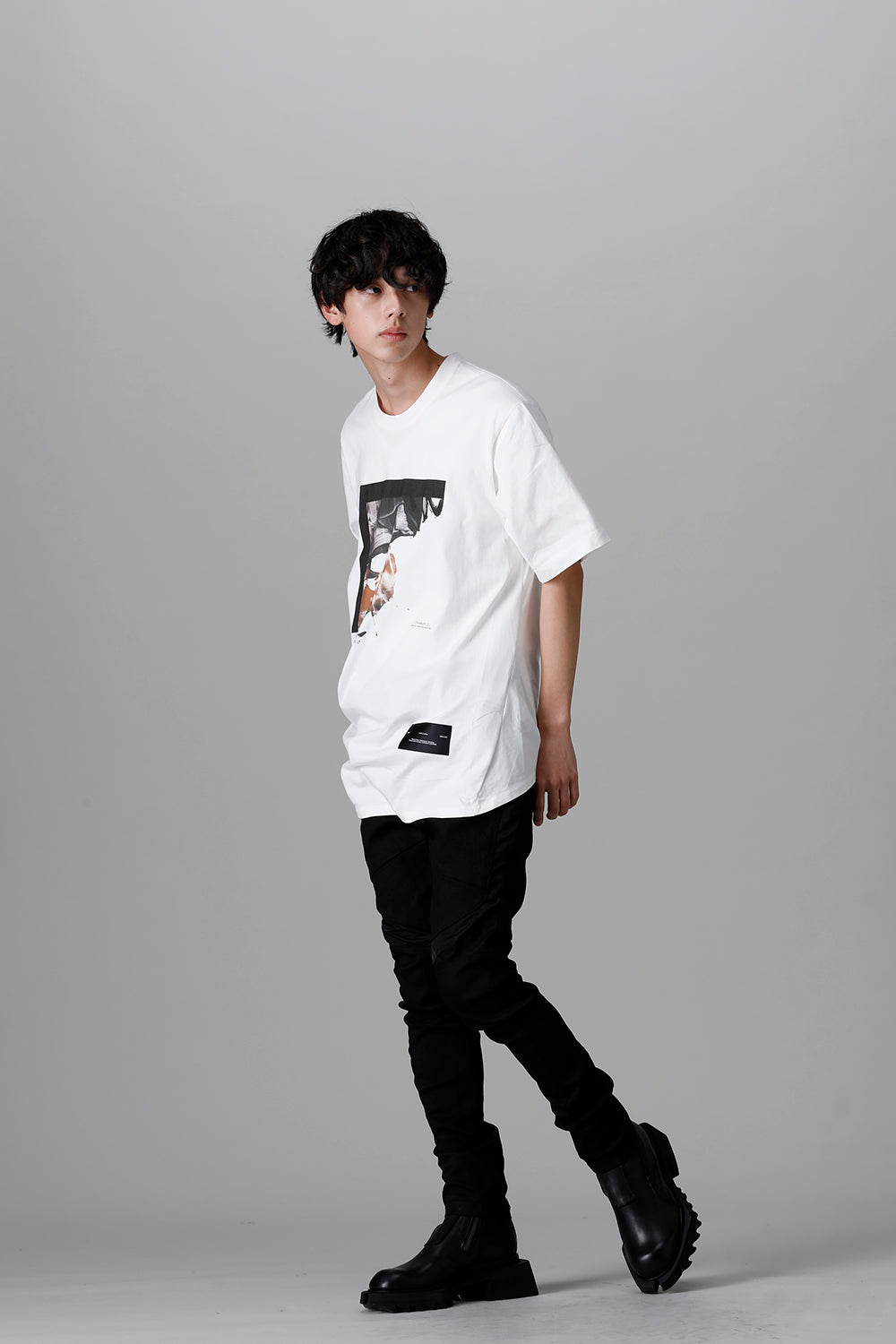 Cotton Jersey Drape SS T-Shirts Off White