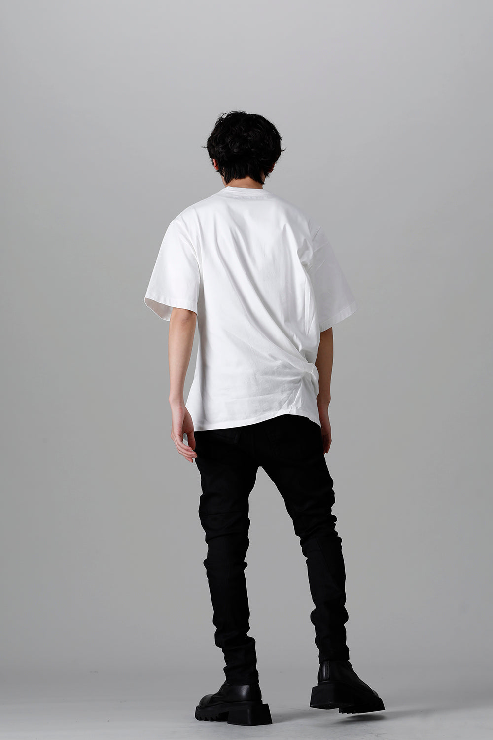 Cotton Jersey Drape SS T-Shirts Off White