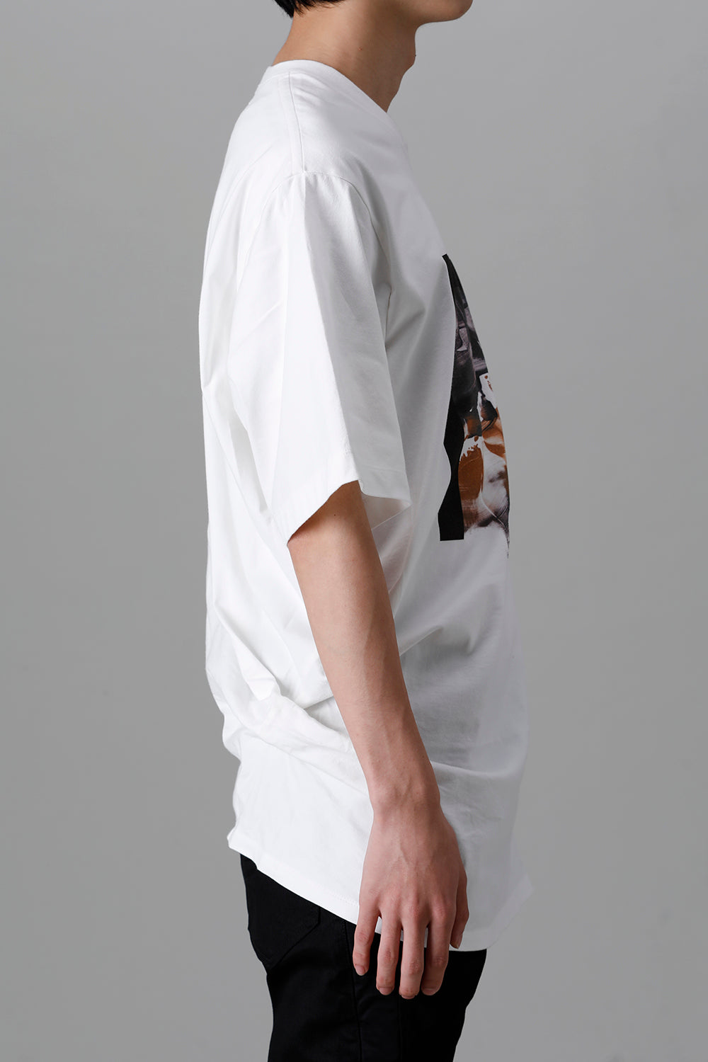 Cotton Jersey Drape SS T-Shirts Off White