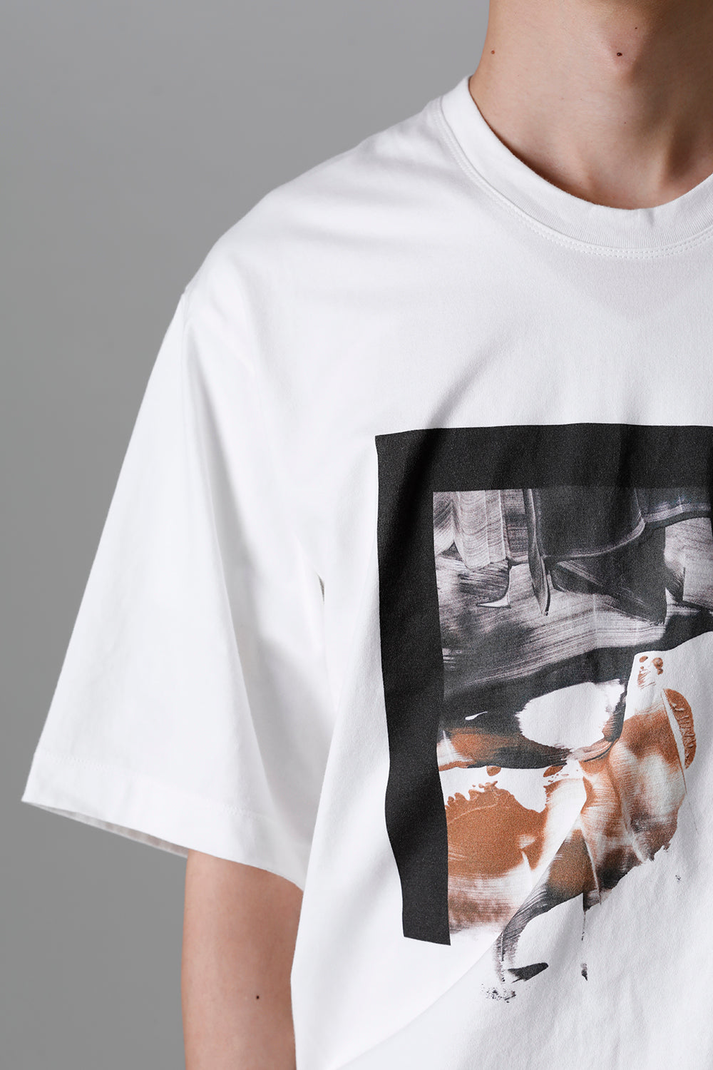 Cotton Jersey Drape SS T-Shirts Off White