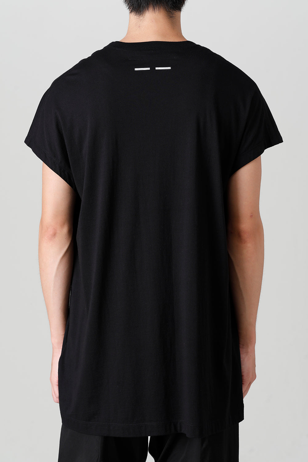 Cotton/Modal Jersey Front Print Short Sleeve T-Shirt Black