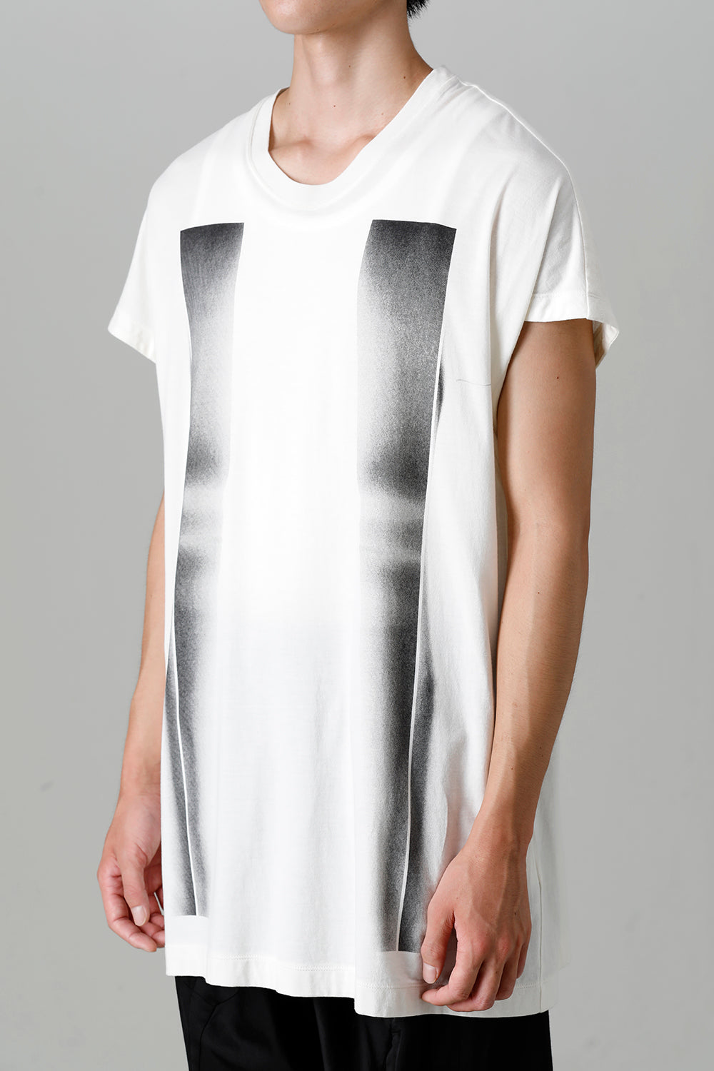 Cotton/Modal Jersey Front Print Short Sleeve T-Shirt Raw