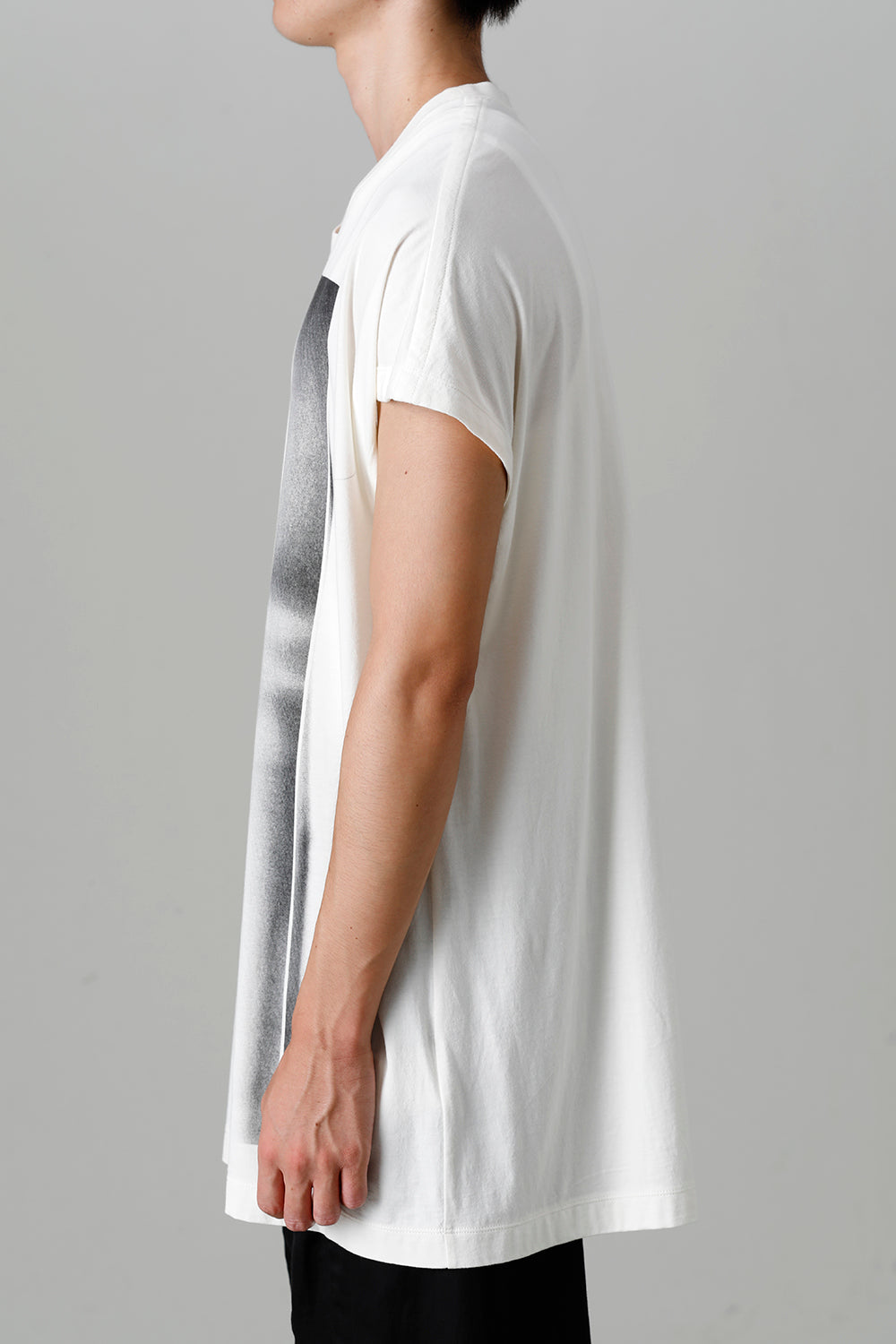 Cotton/Modal Jersey Front Print Short Sleeve T-Shirt Raw