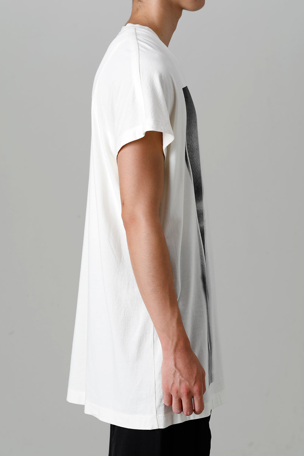 Cotton/Modal Jersey Front Print Short Sleeve T-Shirt Raw