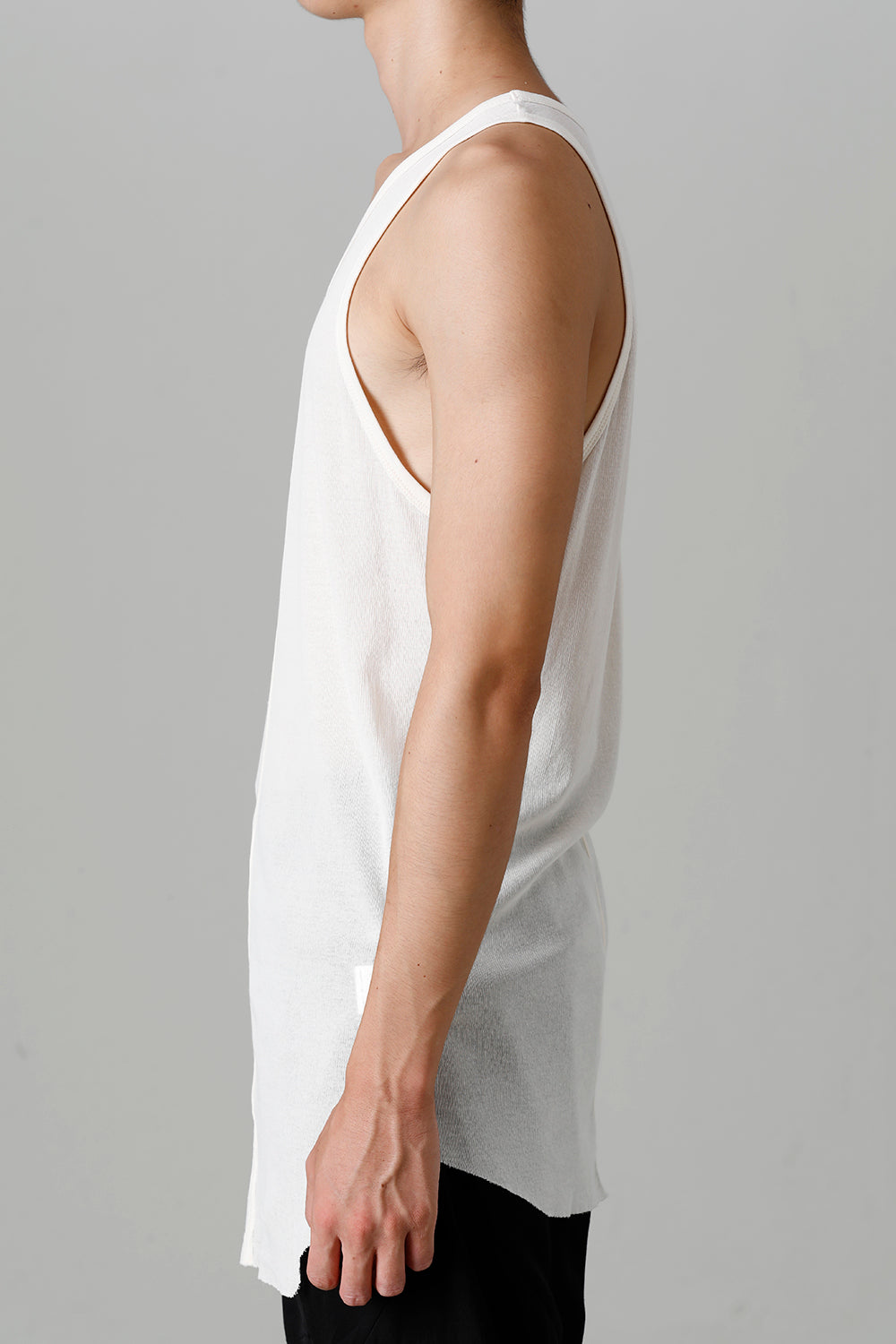 Cotton High Twist Rib Tank top Raw