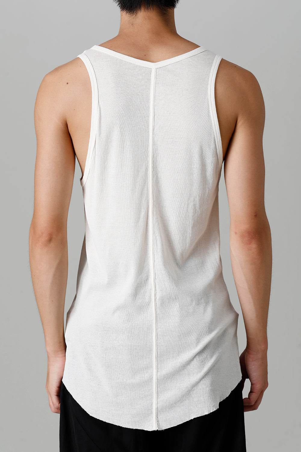 Cotton High Twist Rib Tank top Raw