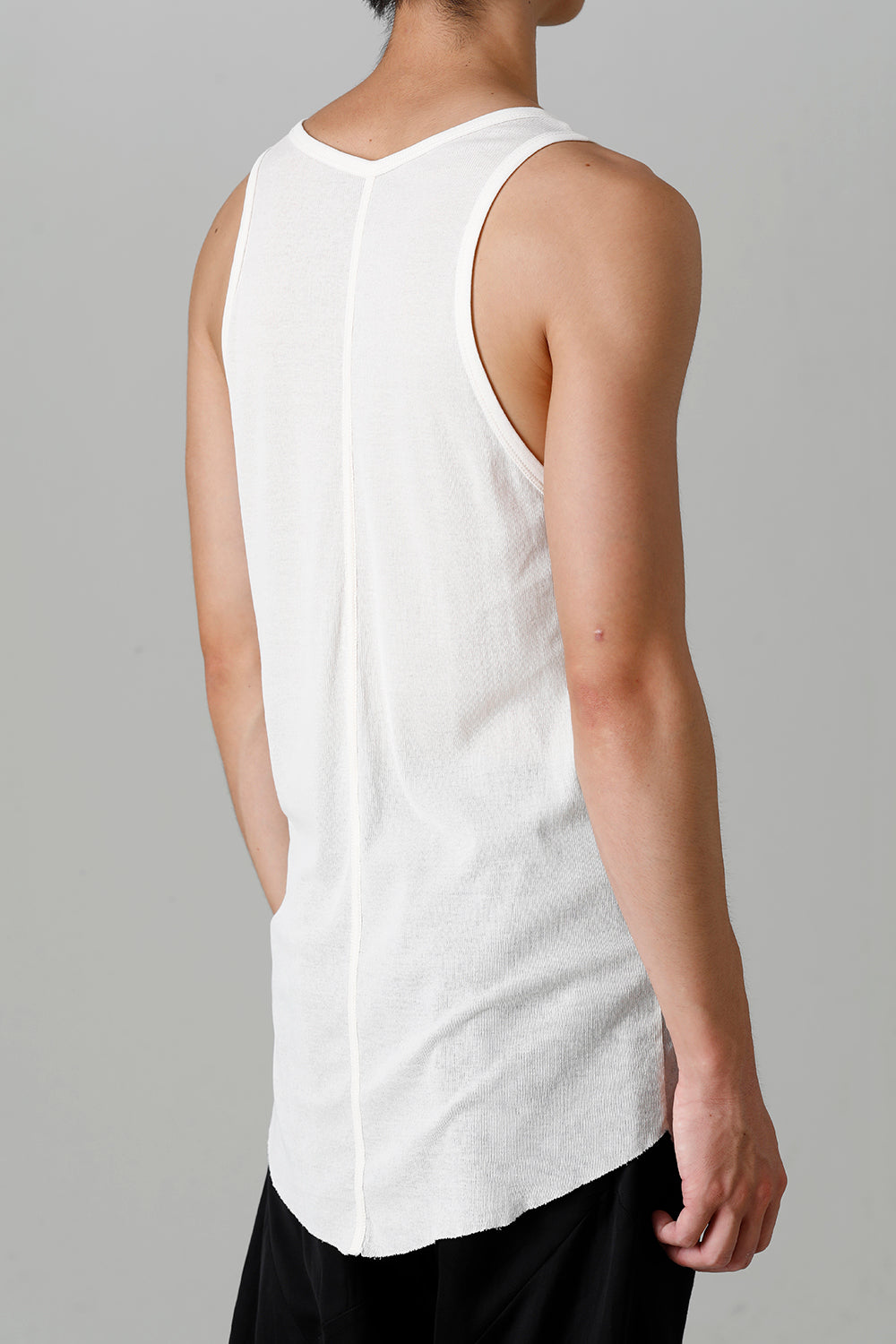 Cotton High Twist Rib Tank top Raw