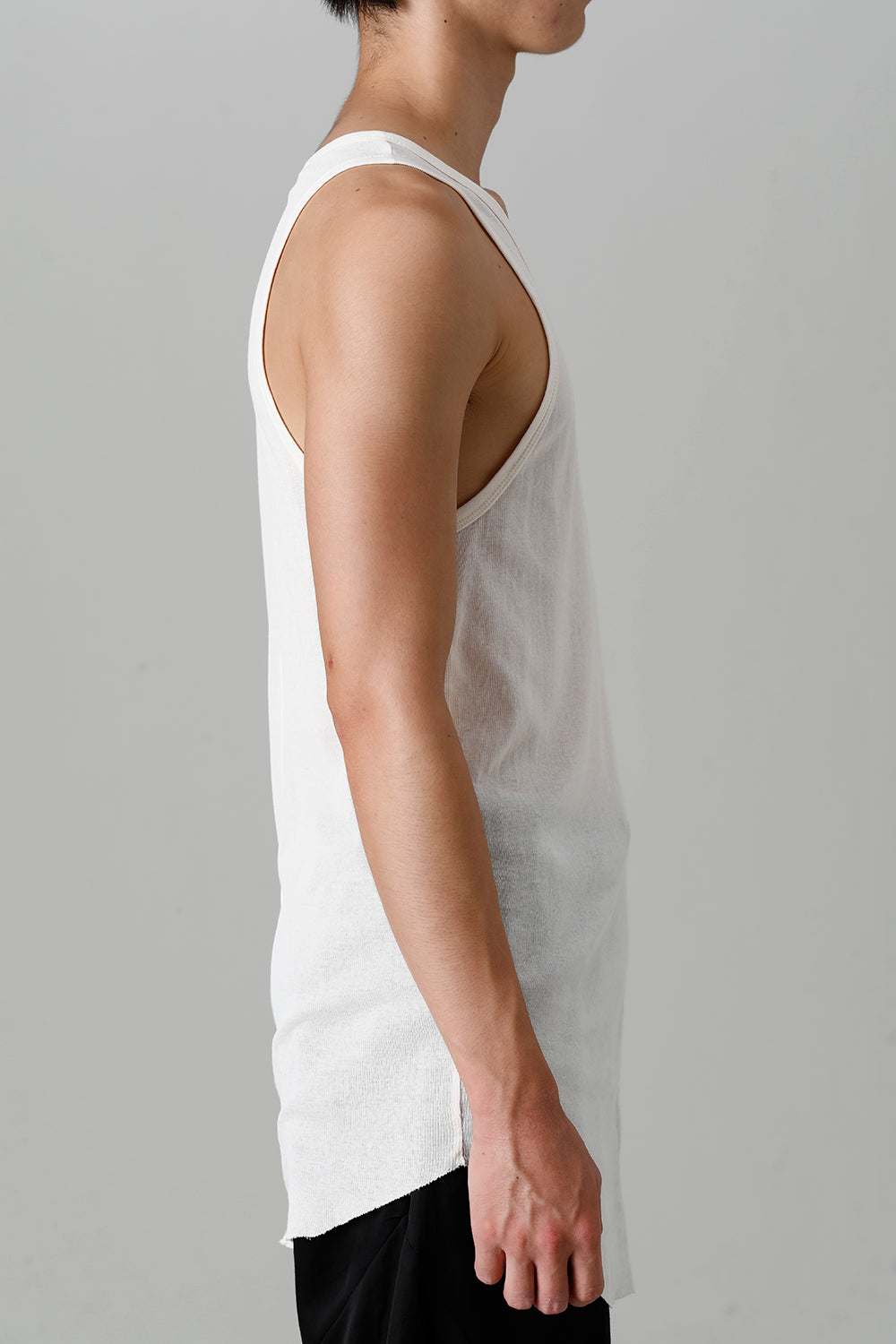 Cotton High Twist Rib Tank top Raw