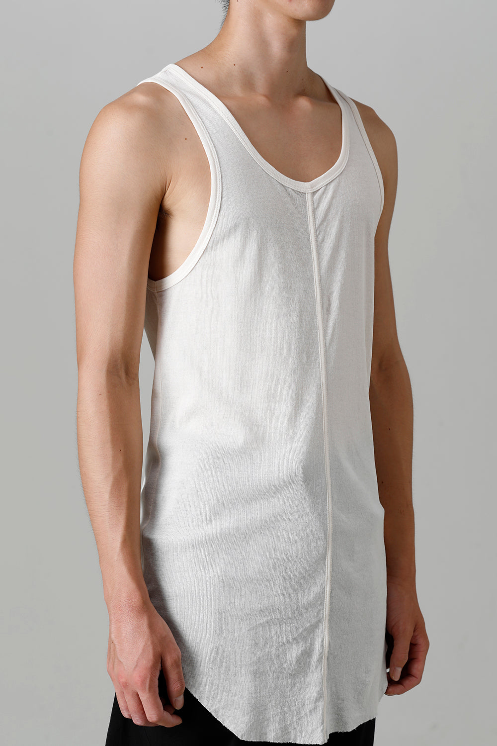 Cotton High Twist Rib Tank top Raw