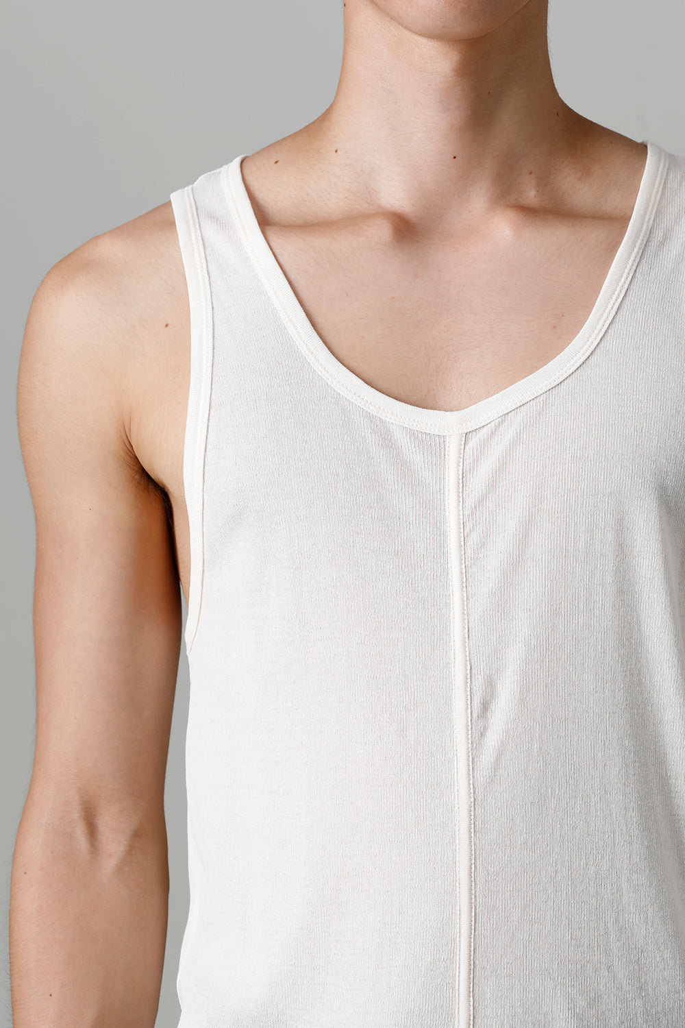 Cotton High Twist Rib Tank top Raw