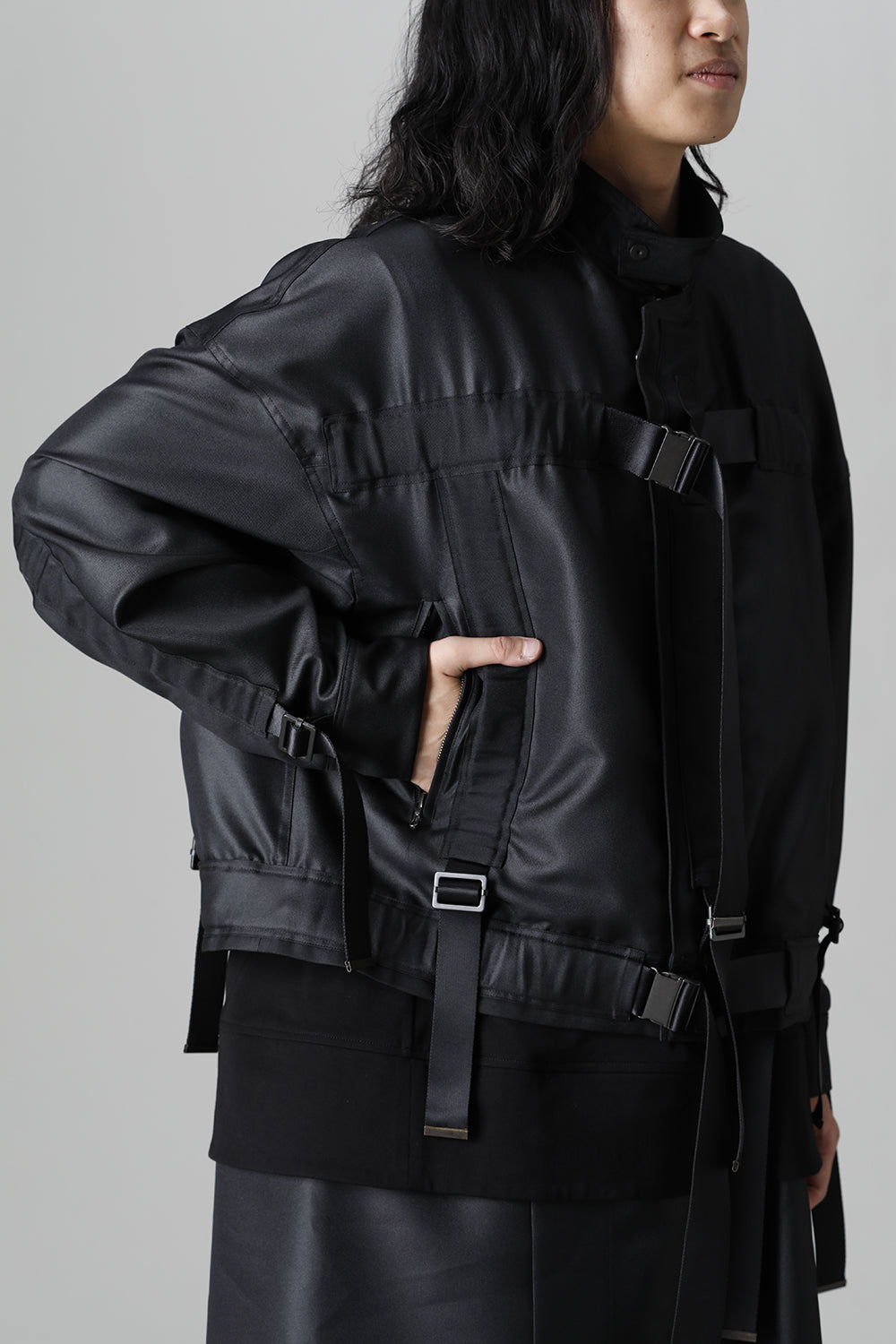 Polyester Twill Blouson Black