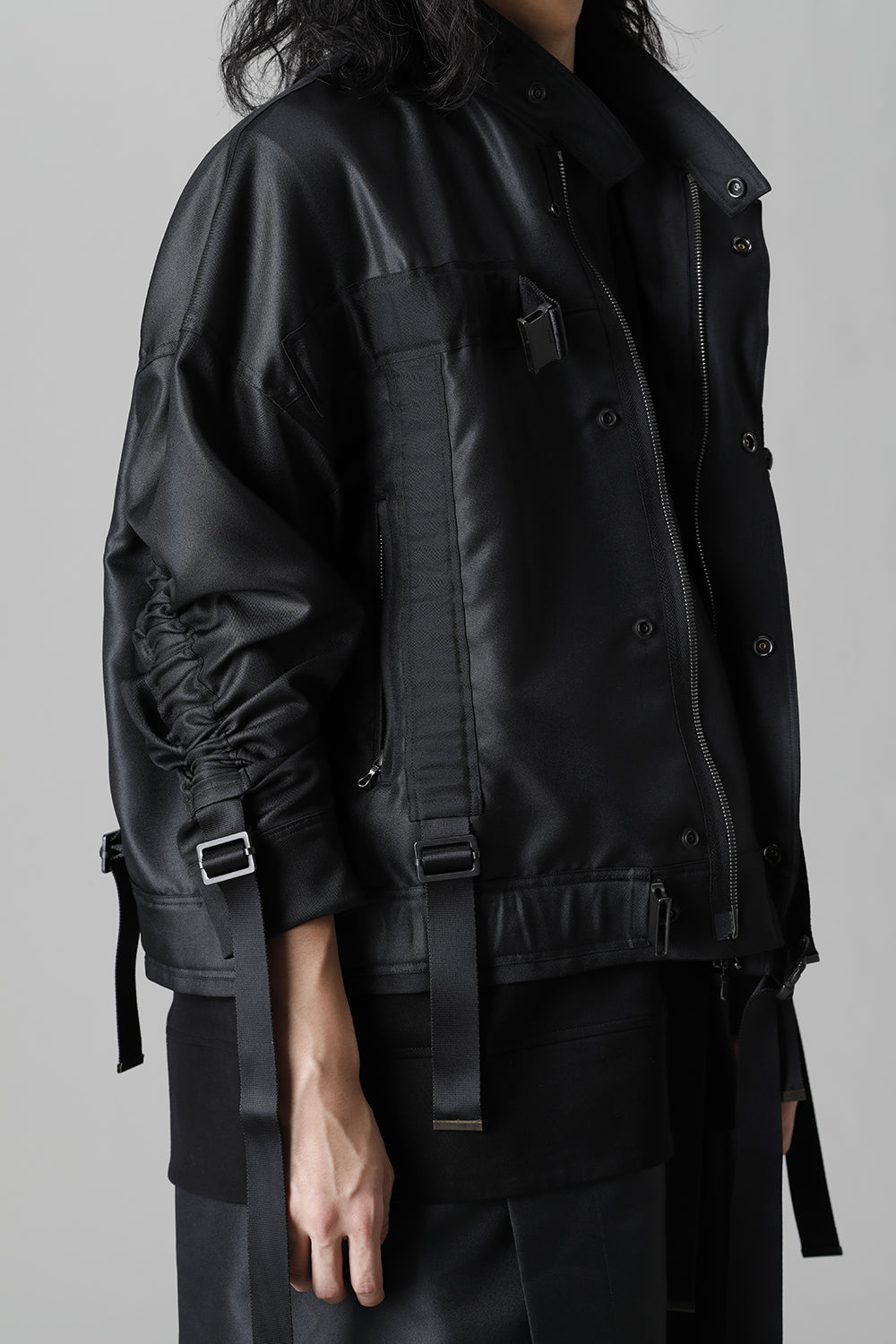Polyester Twill Blouson Black