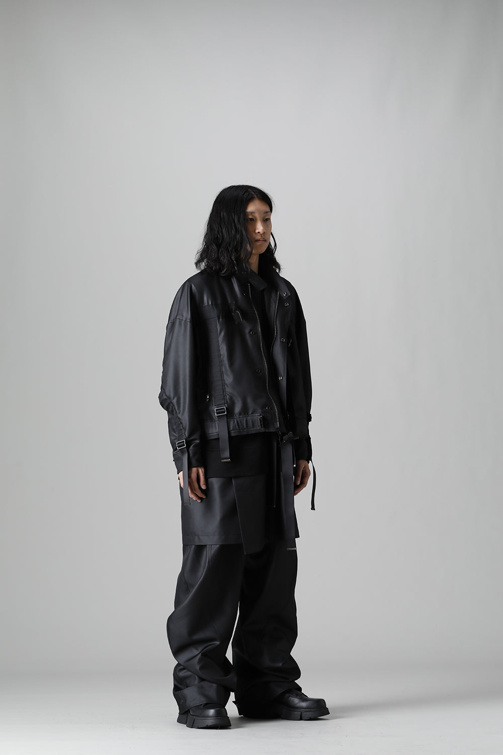 Polyester Twill Blouson Black