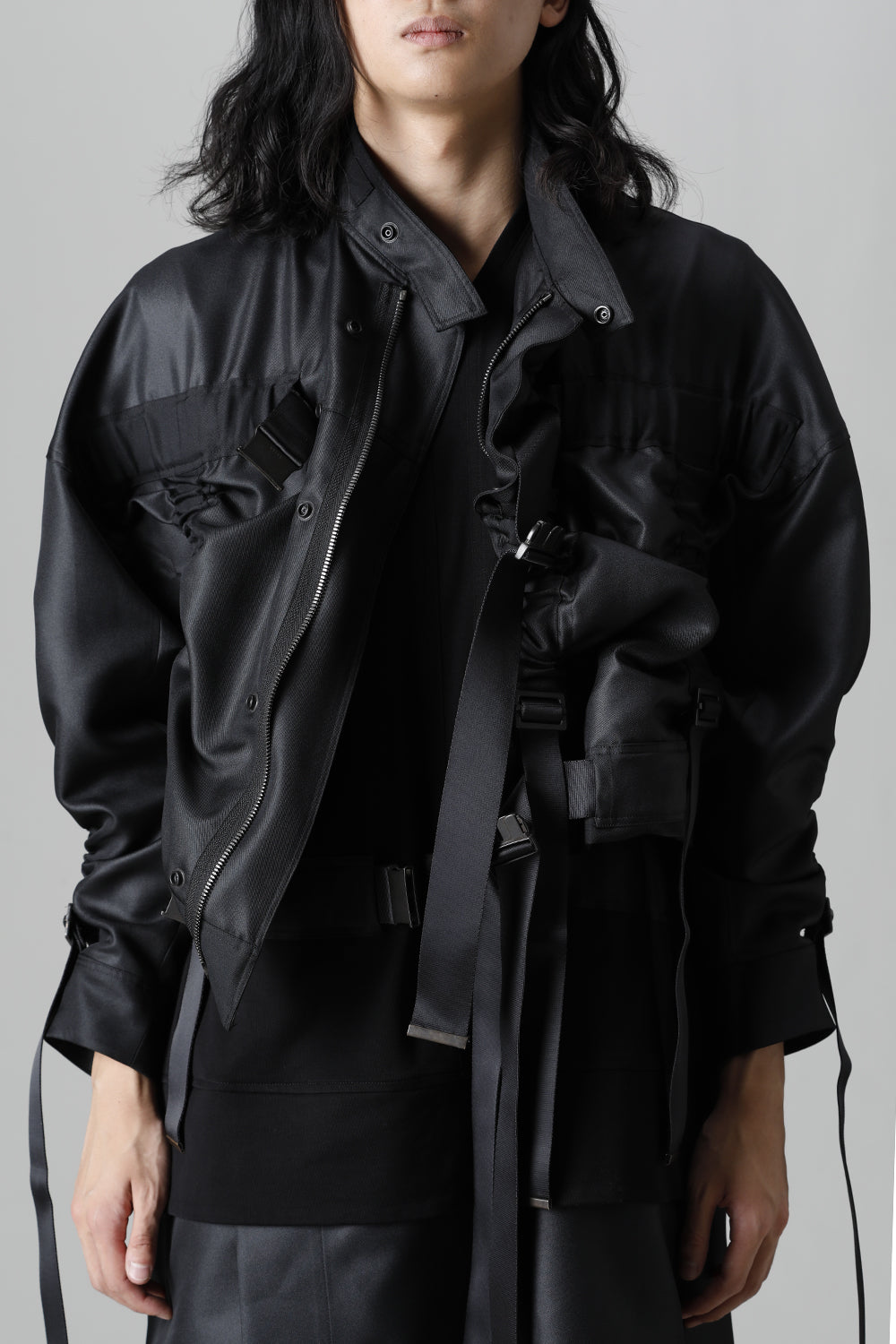 Polyester Twill Blouson Black