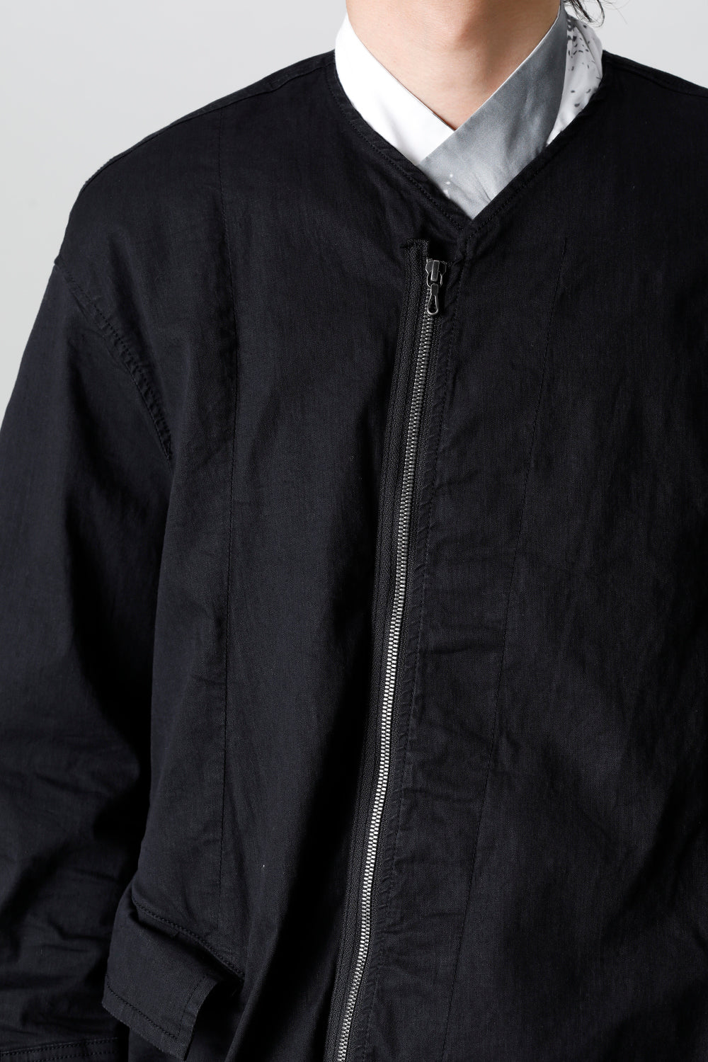 Poly Cut Denim Over Coat