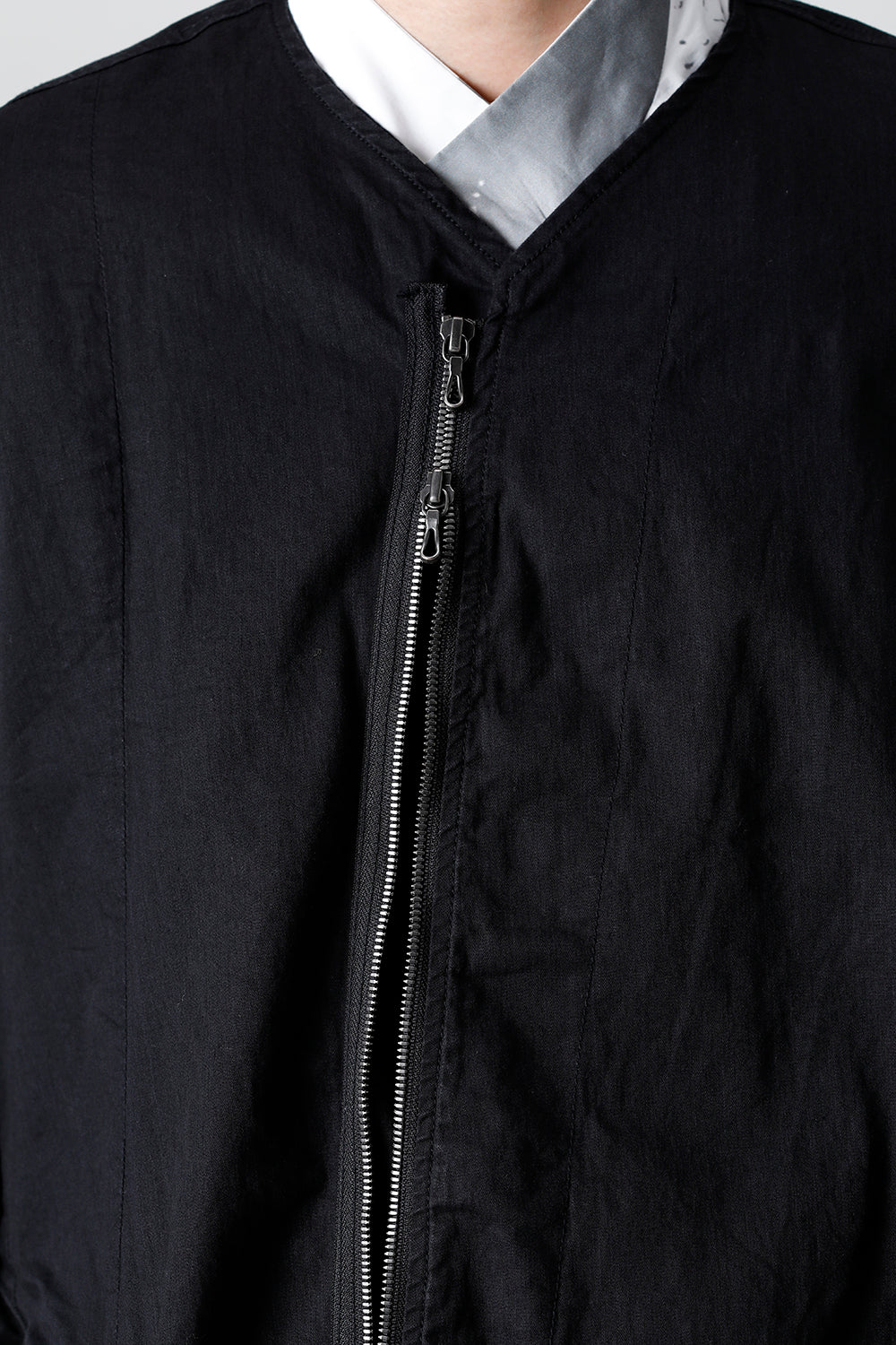 Poly Cut Denim Over Coat