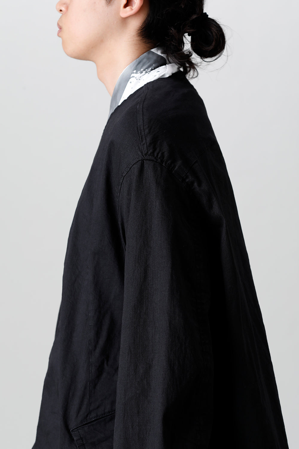 Poly Cut Denim Over Coat