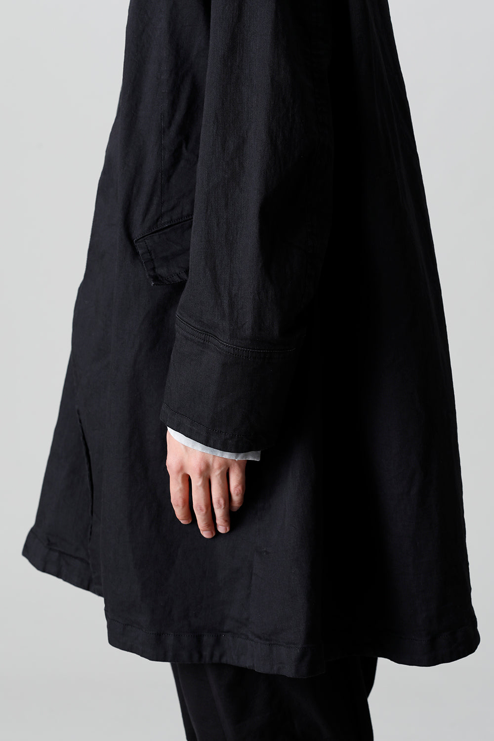 Poly Cut Denim Over Coat