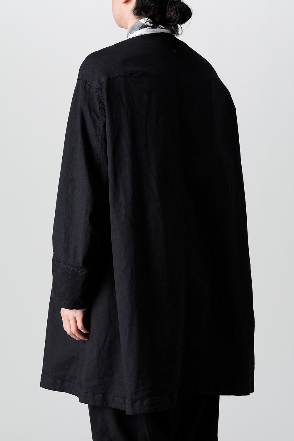 Poly Cut Denim Over Coat