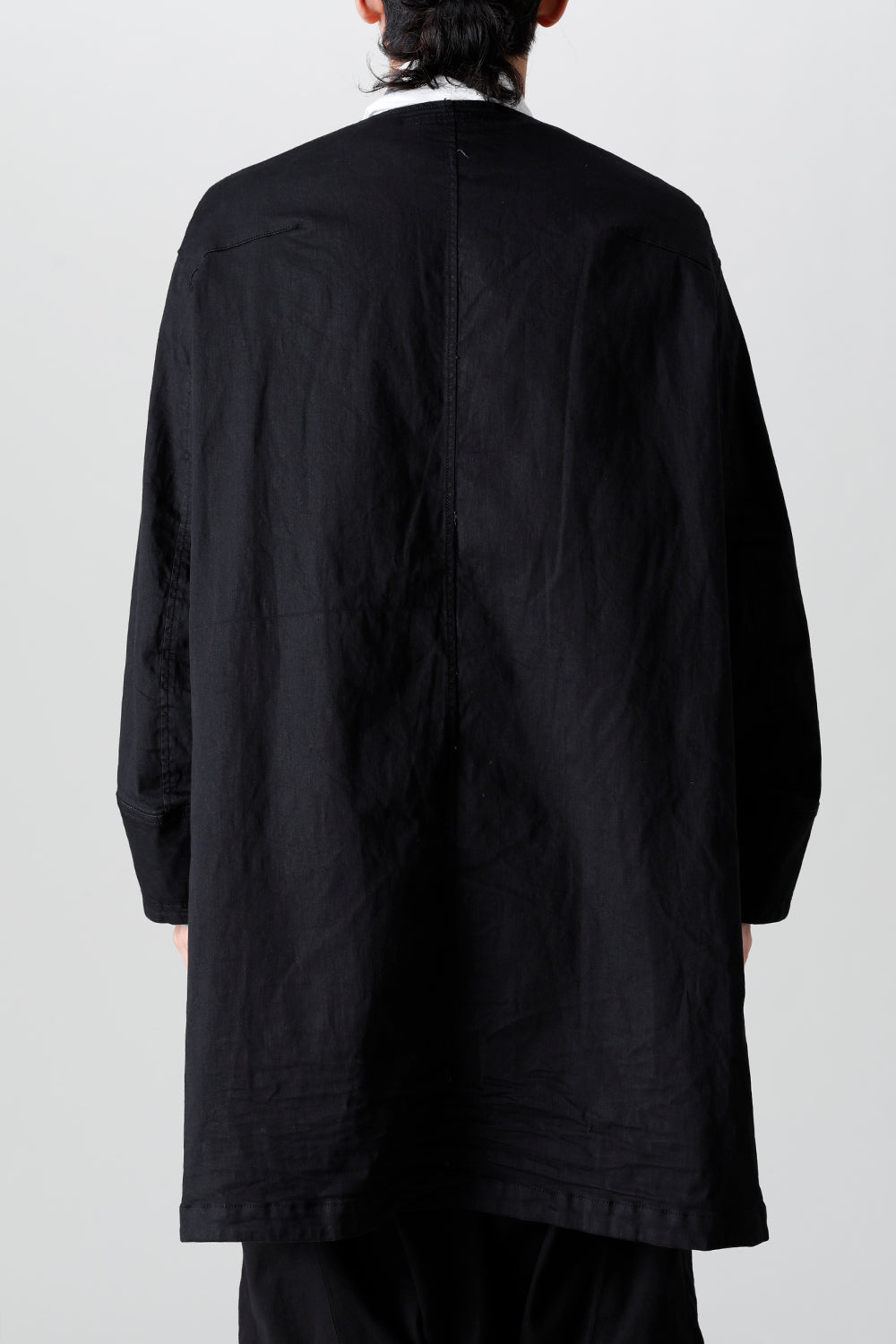 Poly Cut Denim Over Coat