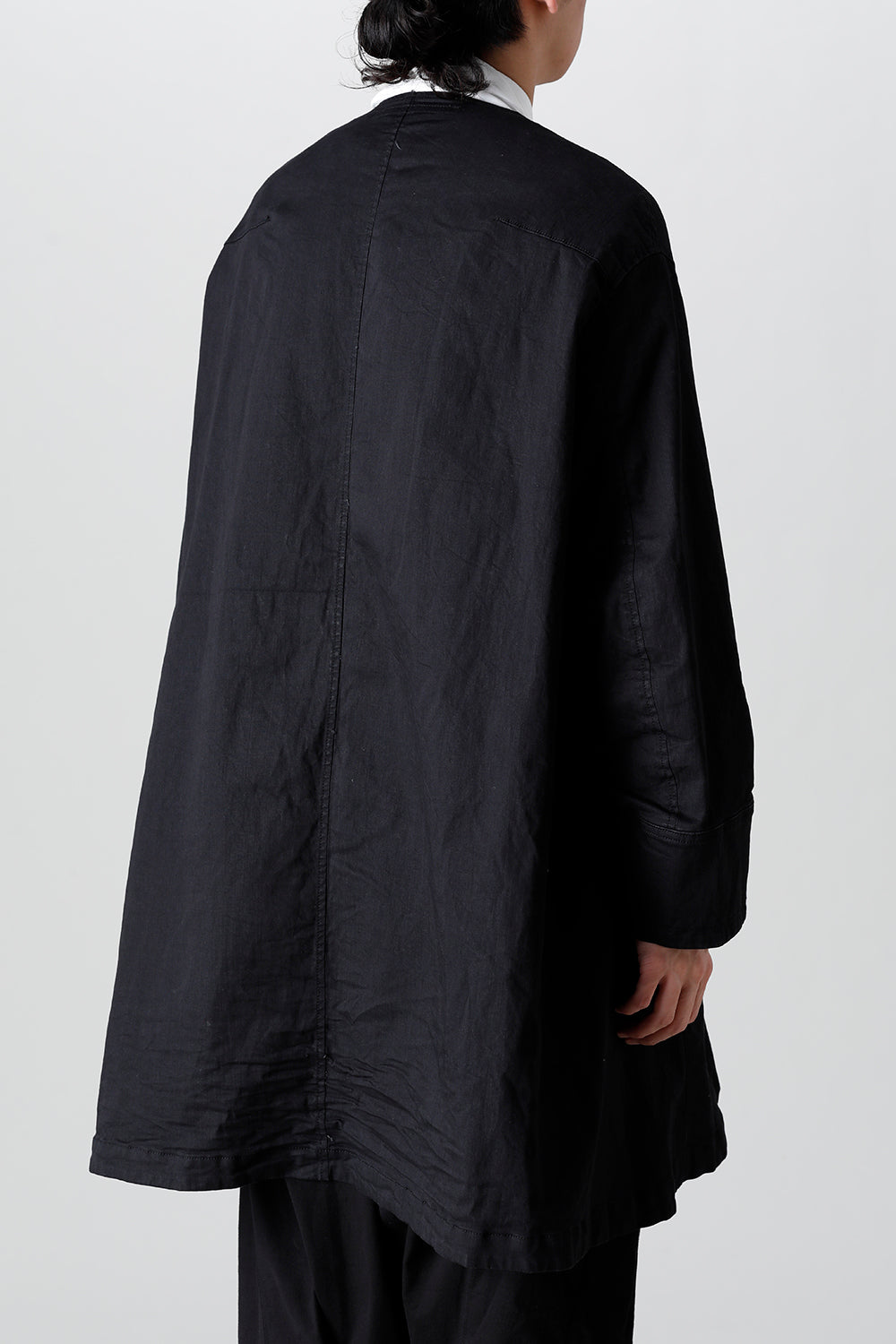 Poly Cut Denim Over Coat