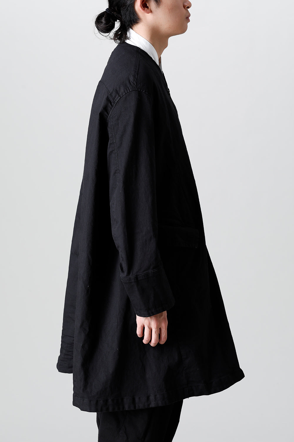 Poly Cut Denim Over Coat