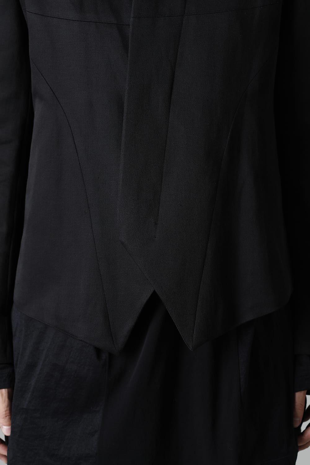 Satin jacquard Edge Tailored jacket Black
