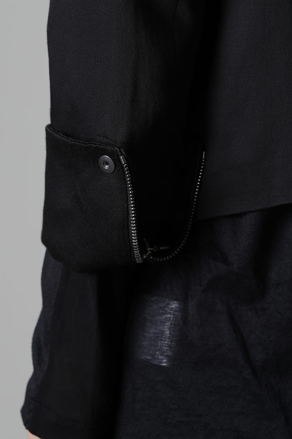 Satin jacquard Edge Tailored jacket Black