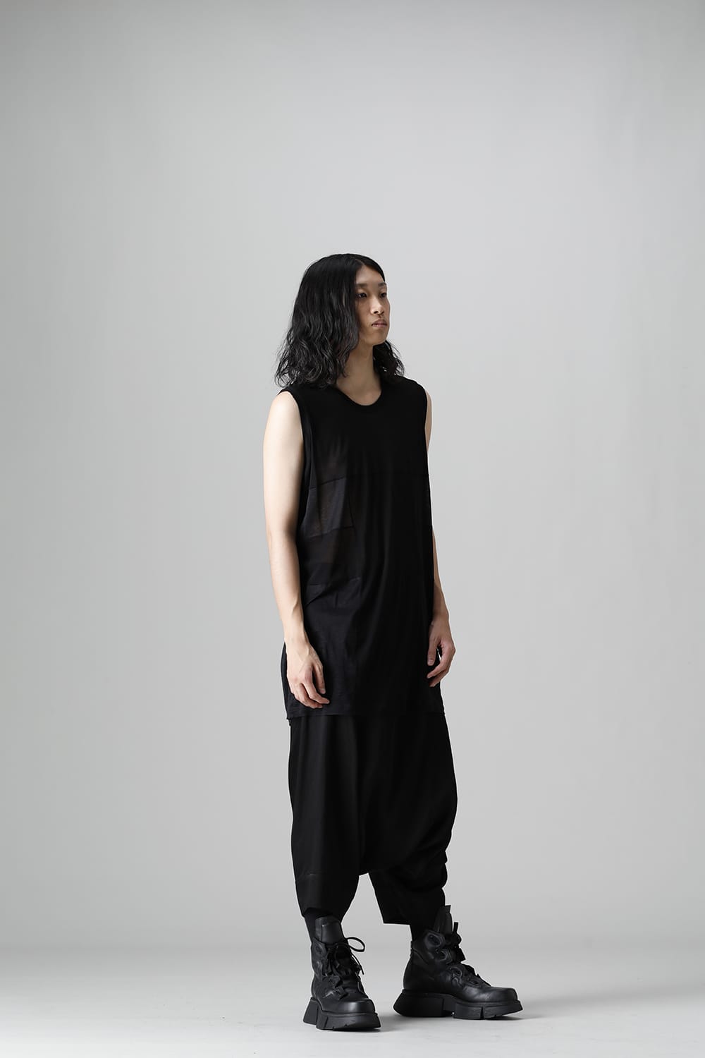 Cotton Sheer Jersey No Sleeve Cutsewn