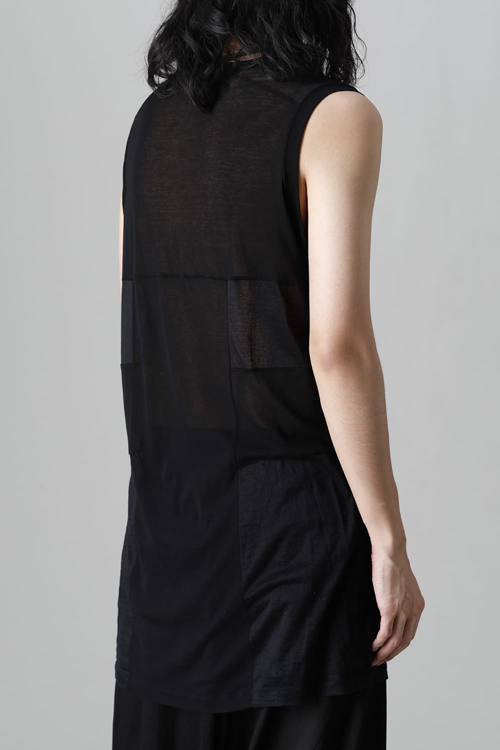 Cotton Sheer Jersey No Sleeve Cutsewn