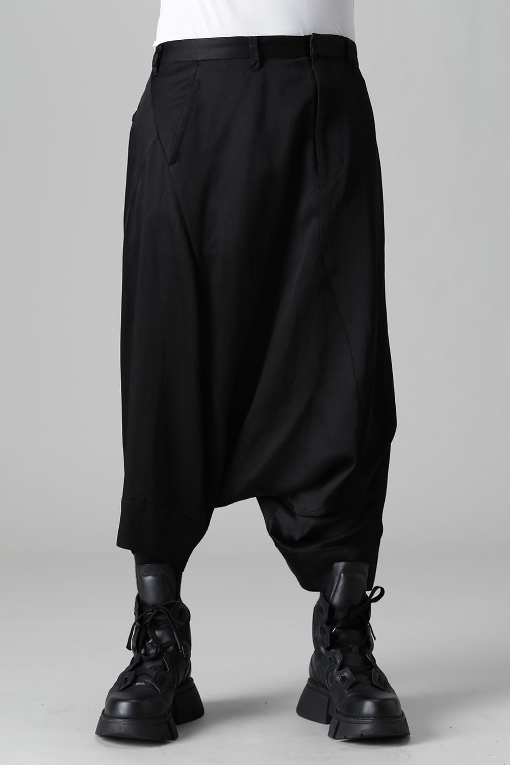 Satin Jacquard Trousers  Black