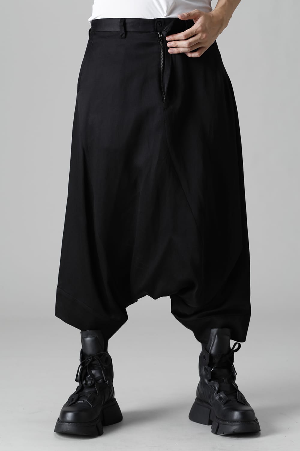 Satin Jacquard Trousers  Black