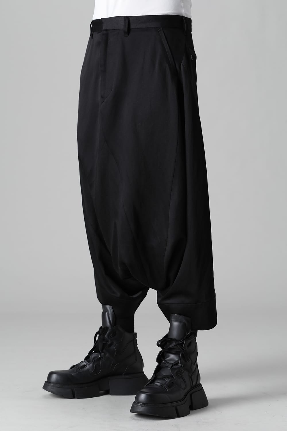 Satin Jacquard Trousers  Black