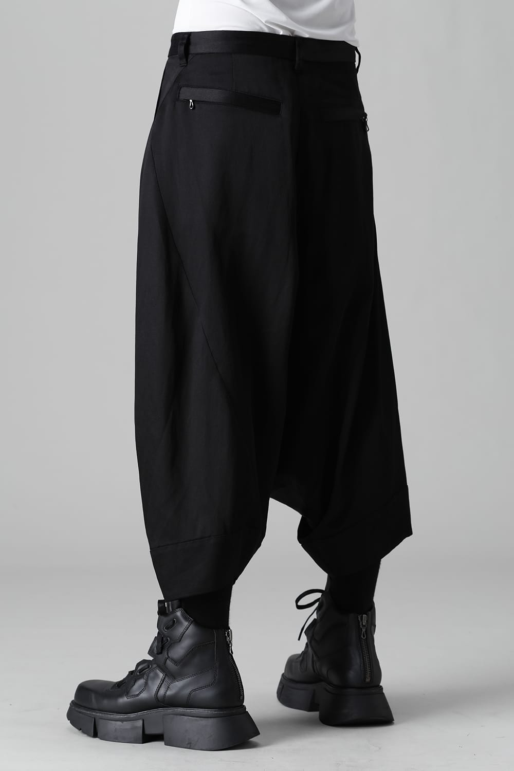 Satin Jacquard Trousers  Black