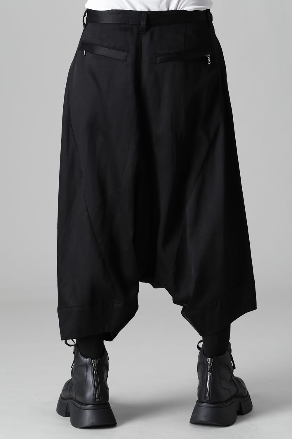 Satin Jacquard Trousers  Black