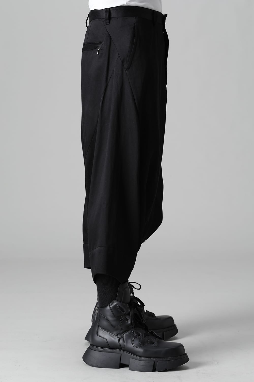 Satin Jacquard Trousers  Black