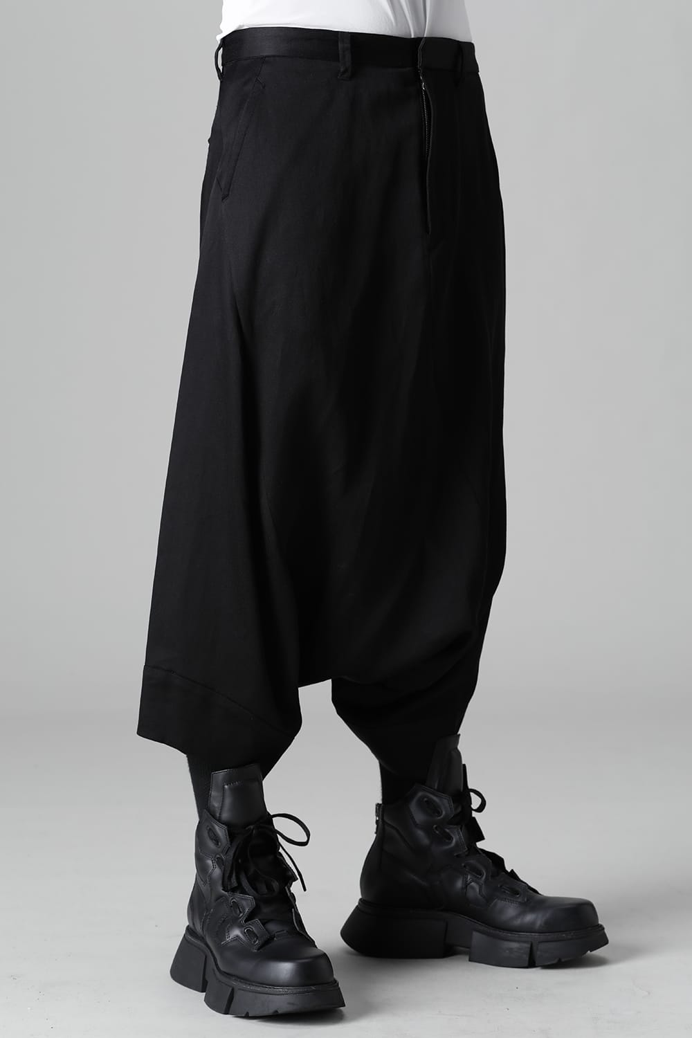 Satin Jacquard Trousers  Black