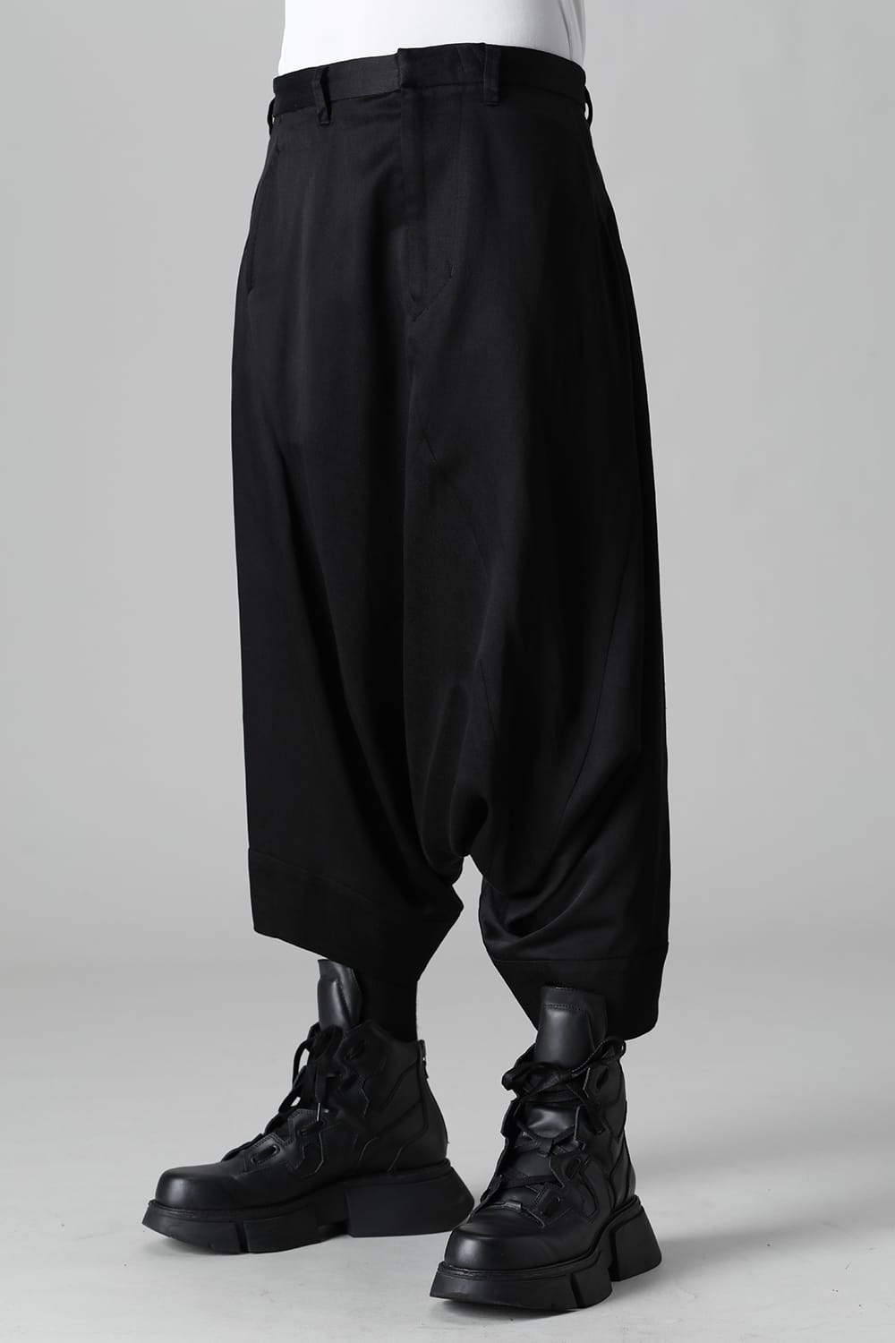 Satin Jacquard Trousers  Black