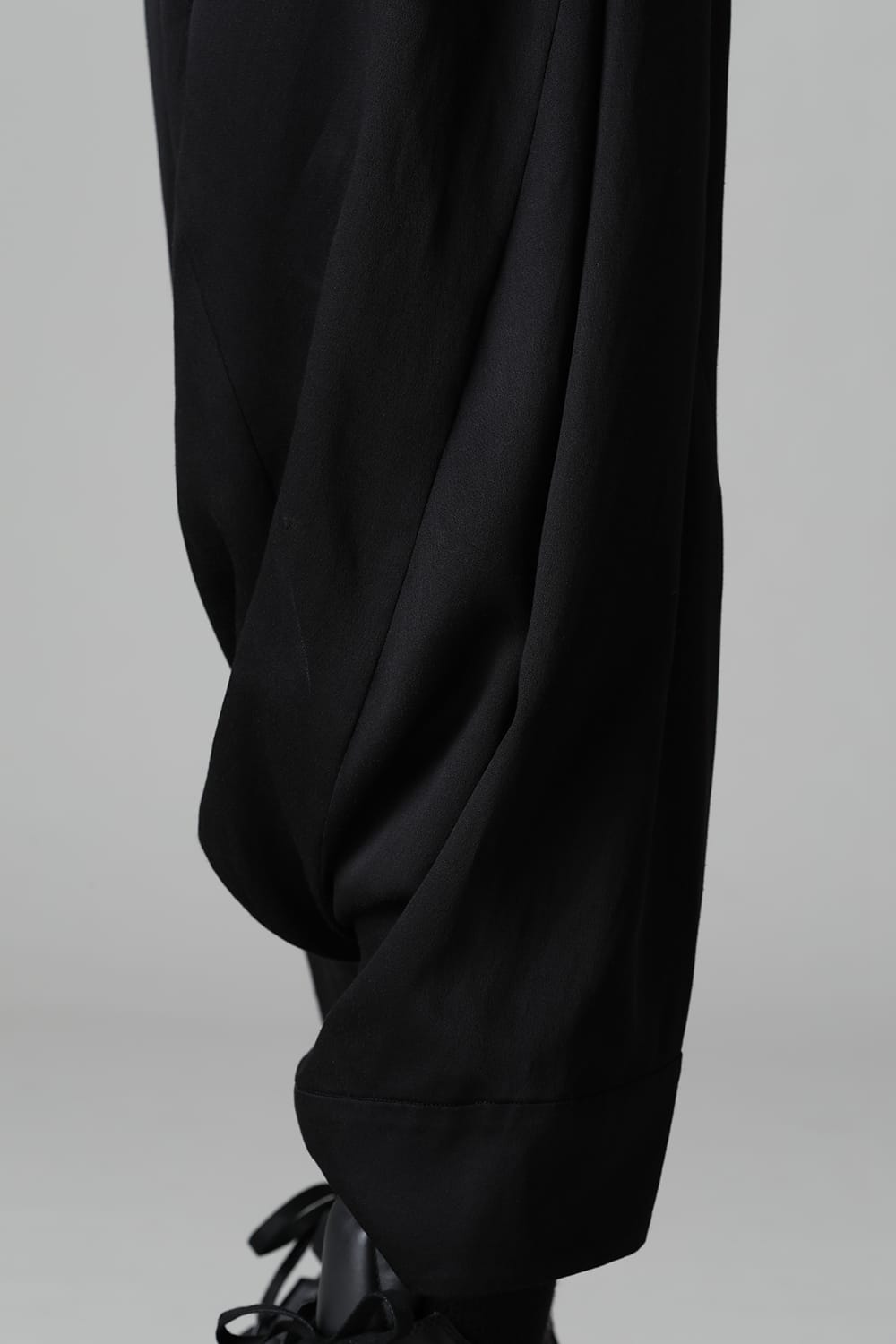 Satin Jacquard Trousers  Black