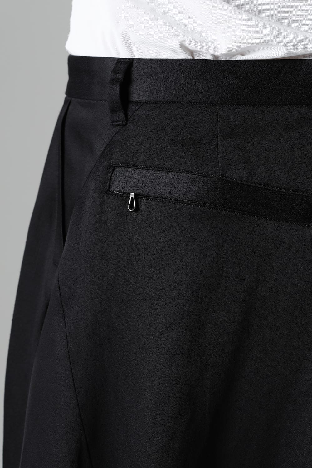 Satin Jacquard Trousers  Black