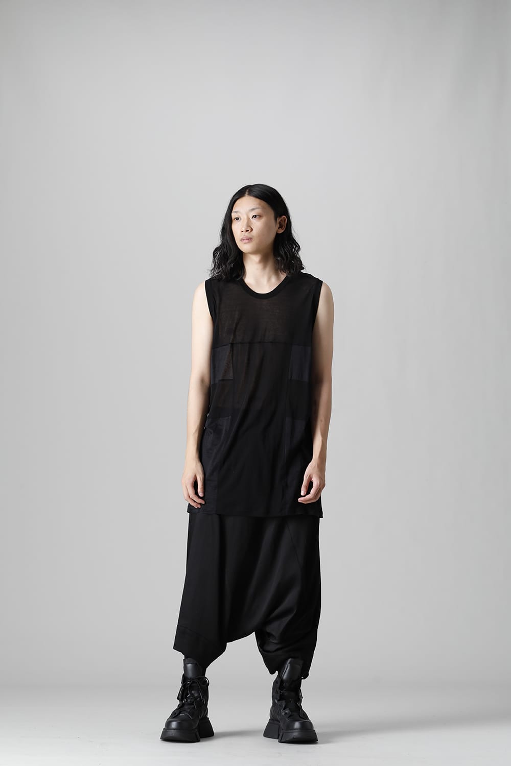 Satin Jacquard Trousers  Black